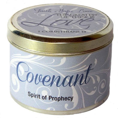 Covenant Fragrant Candle Tin (6 oz) - "Faith, Hope, Love..."