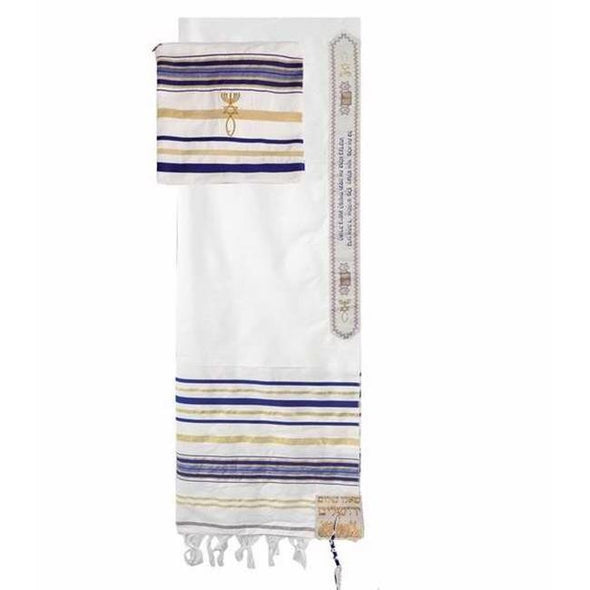 Prayer Shawl-Blue Acrylic w/Bag (72" x 24")