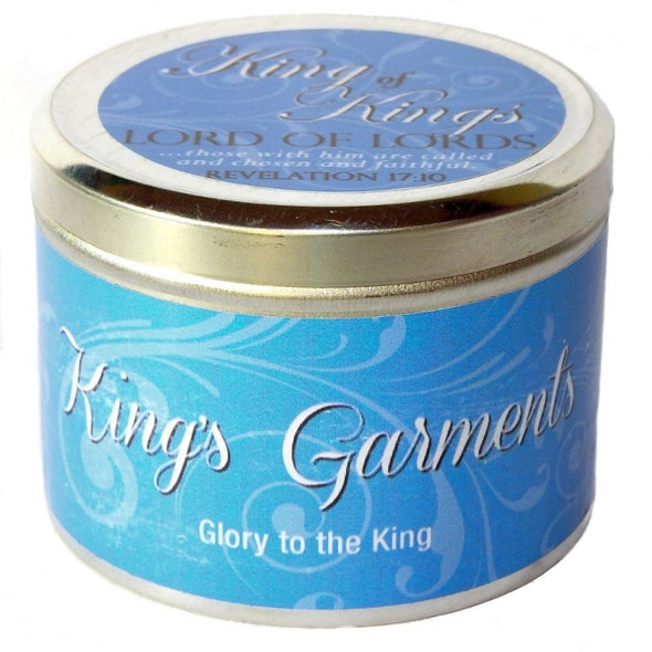 King's Garments Fragrant Candle Tin (6 oz) - "King of Kings, Lord of Lords"